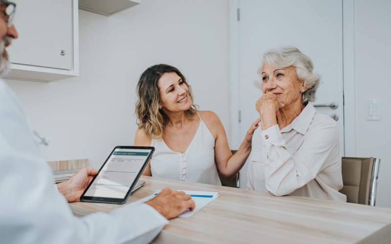 two women at the doctor